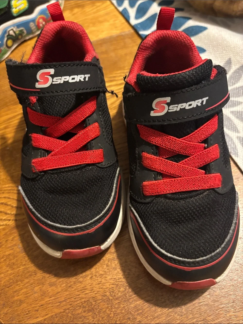Skechers Black Sneakers with Red Trim for Kids